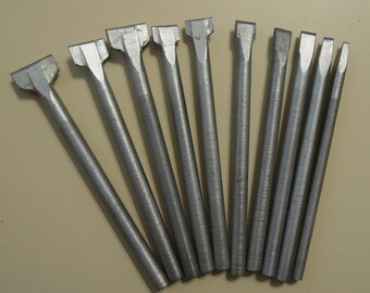 Set of chisels to engraver