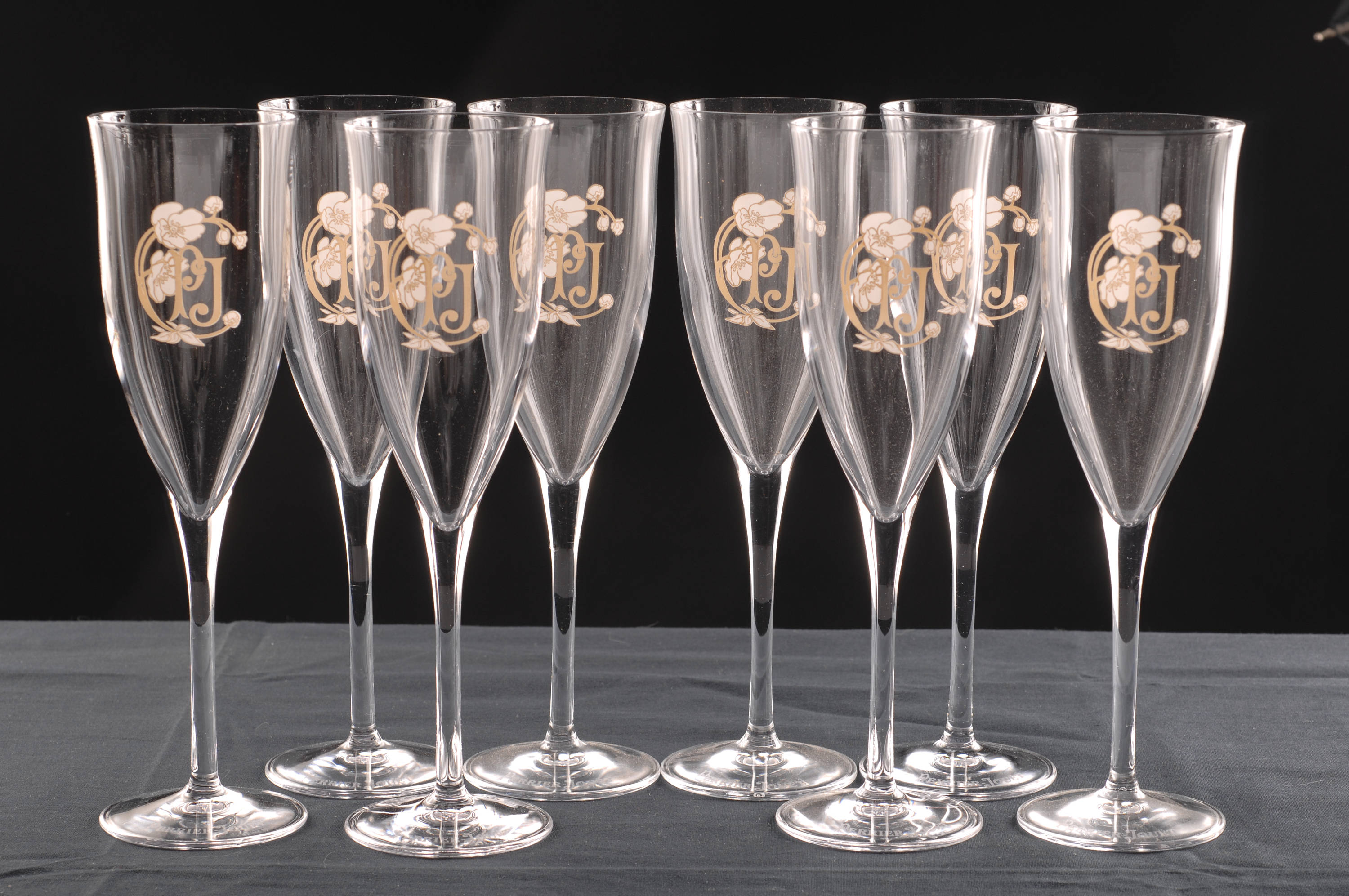 Perrier Jouet Champagne Flutes Set of 8