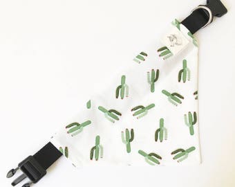 Dog Bandana, Over The Collar Dog Bandana, Contemporary Dog Bandana, Little Wolf Dog Bandana, Gold Cactus Bandana, Gold Cactus Dog Bandana