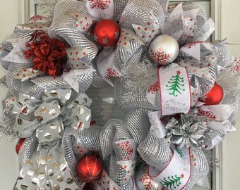 Christmas wreaths for front door, Door wreaths Christmas, Christmas decor, Xmas wreaths, Holiday Decor, Christmas wreath