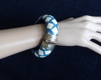 Chunky Pin-Hinged Resin Bracelet