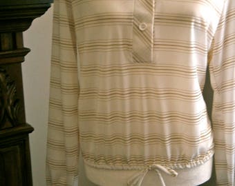 70's Cream/Gold stripe Shirt
