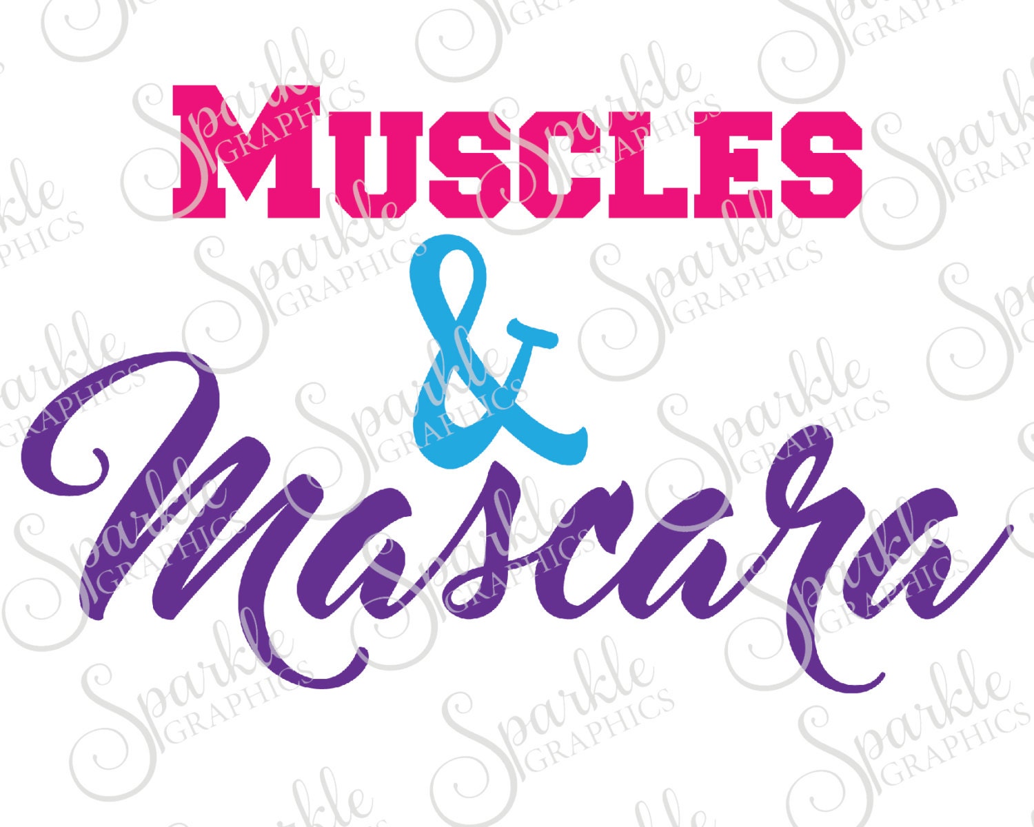 Muscles And Mascara File Fitness SVG Workout Gym Ladies Weight