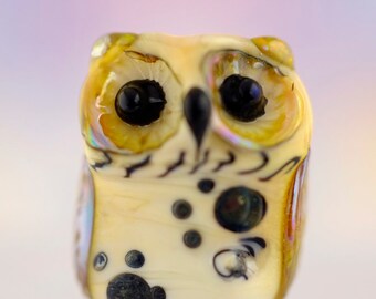 Talulah.... lampwork owl bead............ sra