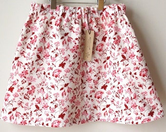 c l e r a n c e / filles jupe bio coton / taille 6 / rose floral
