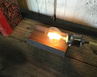 Table lamp light steel