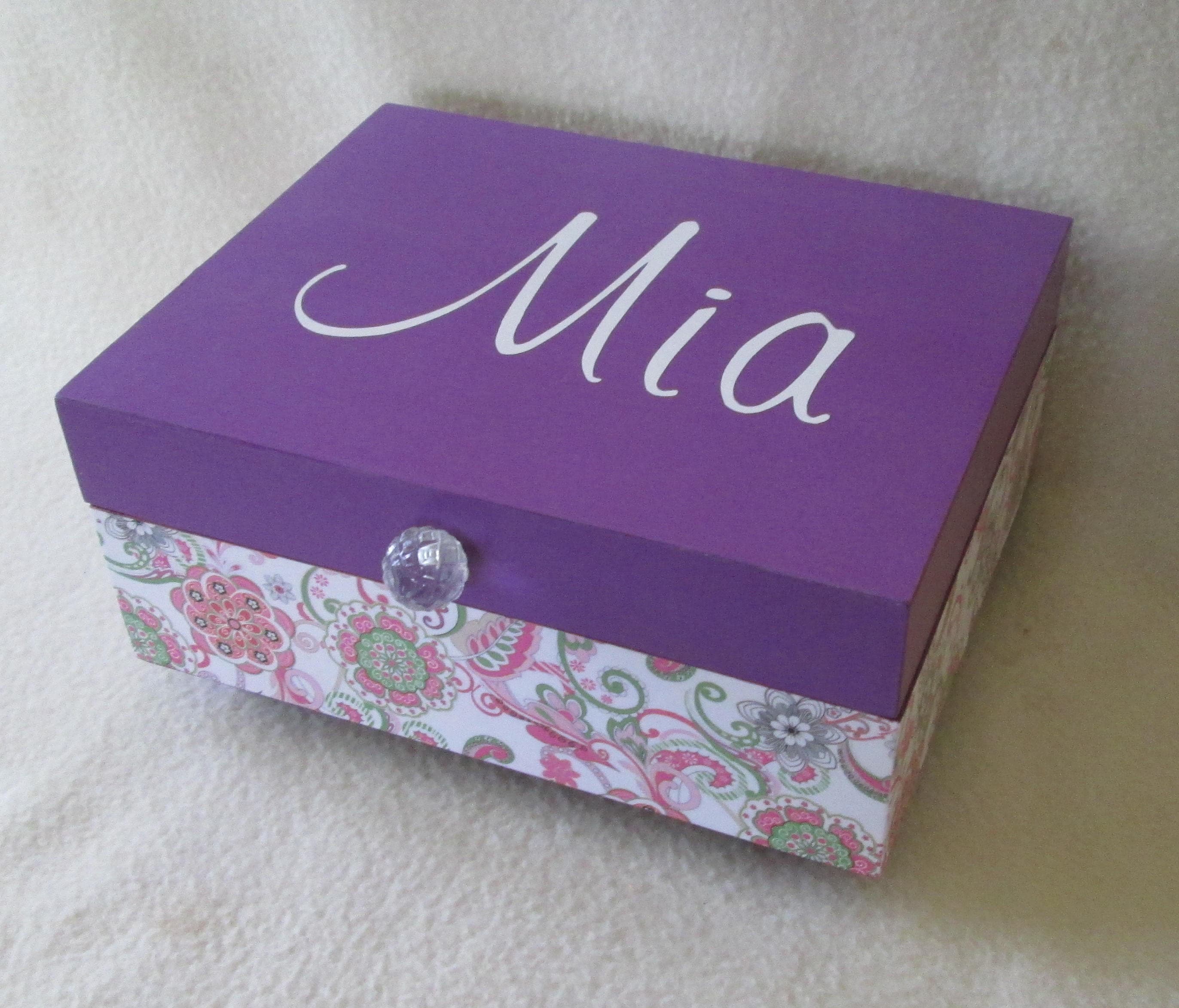 Keepsake Box Memory Box Personalized Keepsake Box Girl Gift