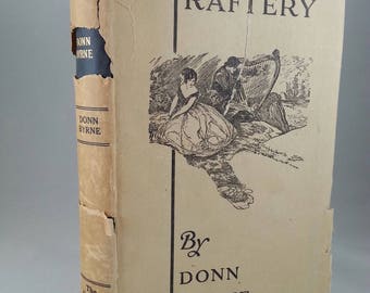 Blind Raftry by Donn Byrne 1924 leather book with paper dust jacket