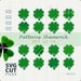 Pattern Shamrock Set of 16 SVG Bundle, Print & Cut, Shamrock, st pattys svg, lucky, kids shirt, St Patrick's shirt, girl, boy, clover