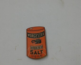 Vintage Worcester Ivory Needle Advertising Packet Iodized Salt