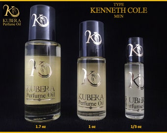 Type Kenneth Cole perfume in oil for men 1/3oz 1oz 1.7oz