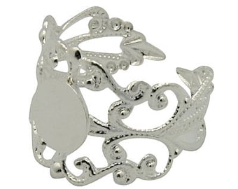 1 x ring adjustable filigree silver