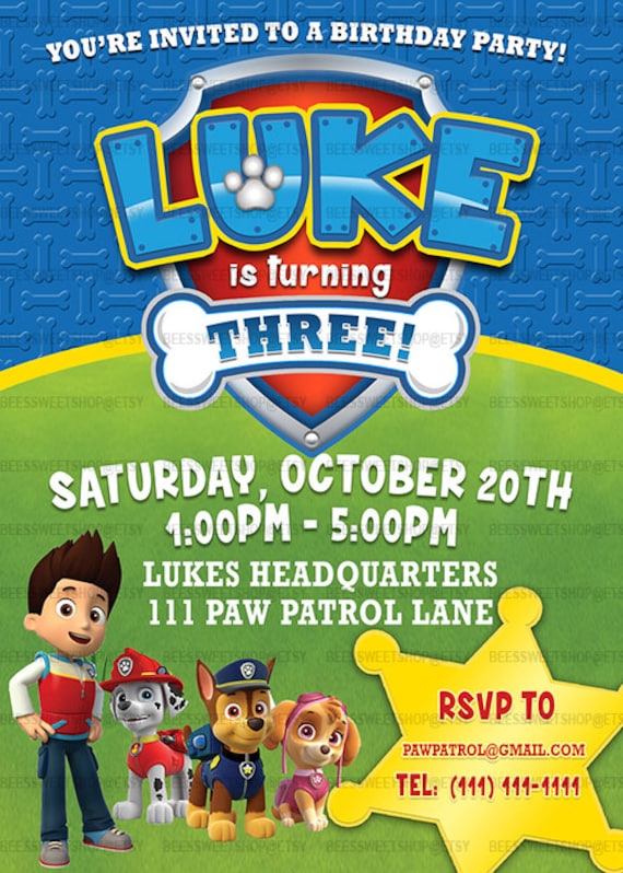 Soft image in printable paw patrol birthday invitations Inventive image with printable paw patrol birthday invitations
