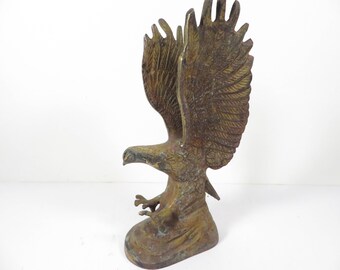 Vintage Cast Iron Eagle Statue - Bald Eagle Cast Iron Figure