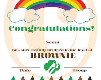 Girl Scout Bridging Certificate - Daisy to Brownie