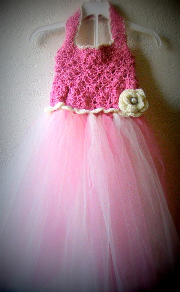 Crochet Top TUTU ready to ship this will fit 35 t