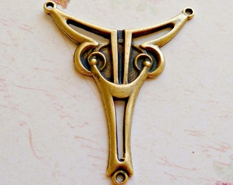 Art Deco stevige Solid Brass ketting Connector vinden (3-25-1)