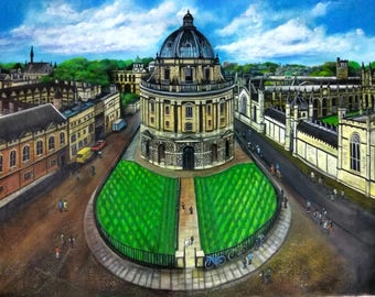 5 Feet x 4 Feet Of Canvas Oil Painting For Bodleian Library