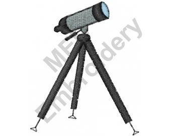 Telescope - Machine Embroidery Design, Astronomy, Stargazing