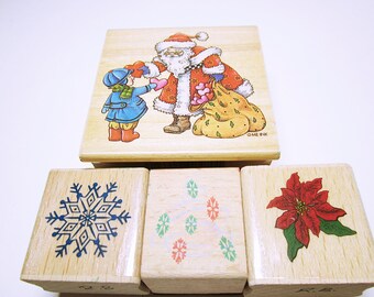 Assorted Christmas Stamps Rubber Stamp Set Card Making Scrapbooking Rubber Stamp Supplies Christmas Card Art CHRISTMAS STAMPS