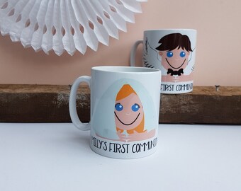 First Holy Communion Mug Gift First Communion Gift Holy Communion Gift 1st Communion Religious Gift for Girls Baptism Gift from Godmother