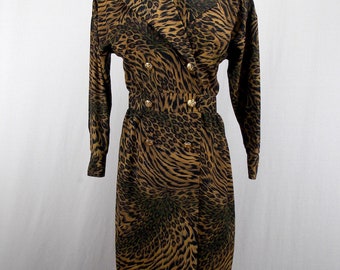 Leslie Fay Animal Print Dress size 6