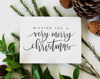 chalkboard style christmas card with one photo custom red