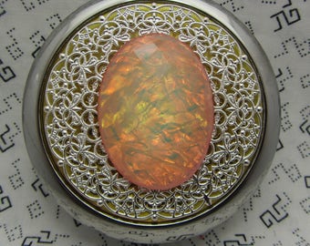 Compact Mirror Makeup Mirror Pocket Mirror Bridesmaid Maid of Honor Gift Bridal Shower Favors Comes With Protective Pouch Golden Lights