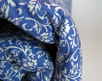 organic baby quilt / eco friendly kids bedding in delft sapphire blueberry indigo blue (LAST ONE)