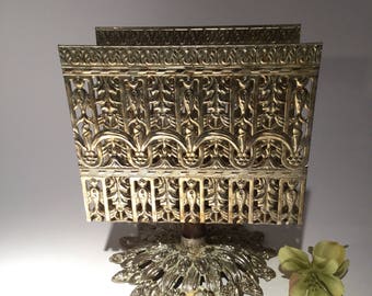 Vintage towel vanity Decor/ Letter holder/napkin Holder Hollywood Regency