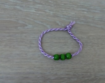 Bracelet cord and wooden beads