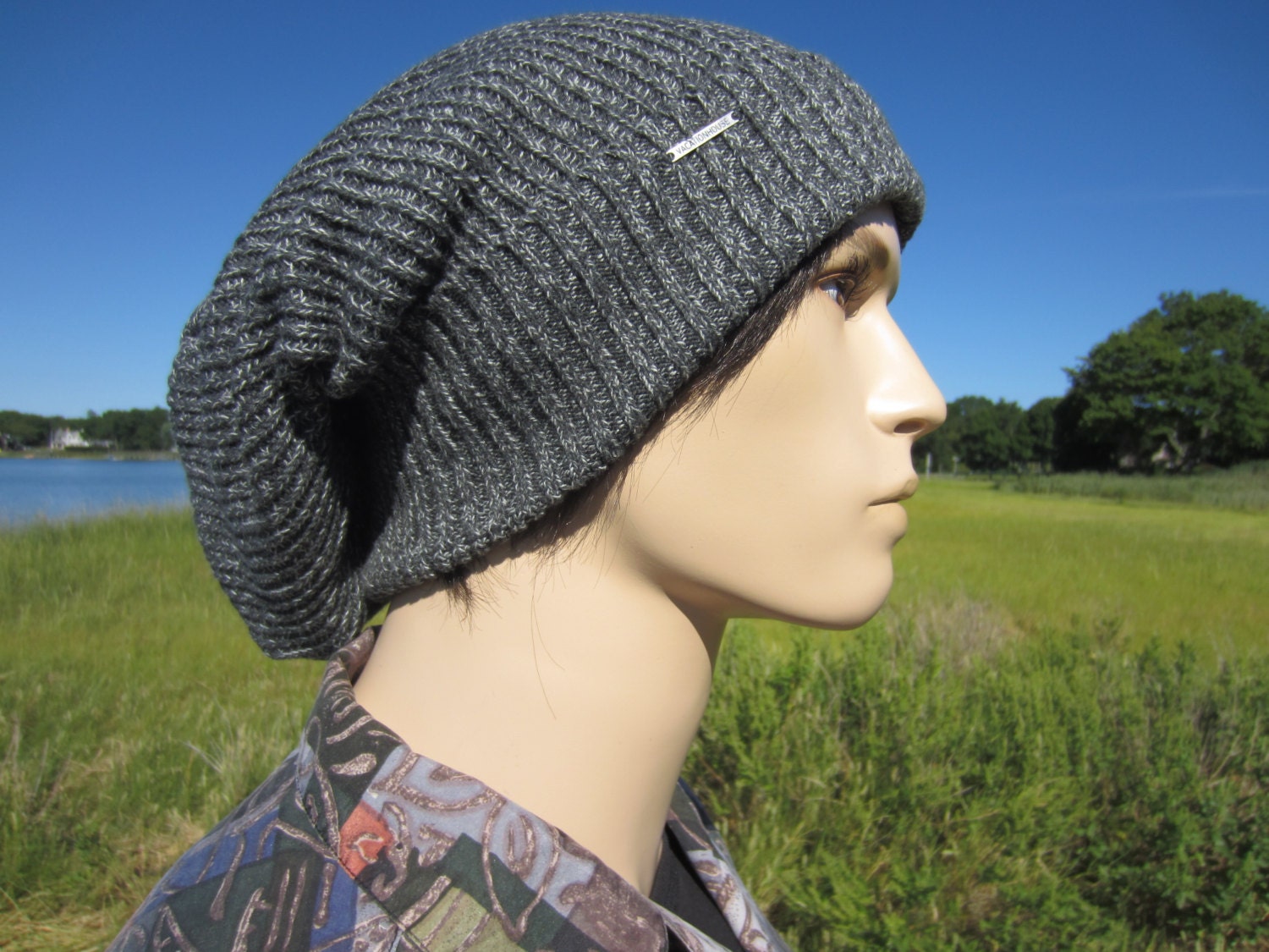 Bulky Thick Oversized Tam Slouchy Beanie Big Cuff Men's