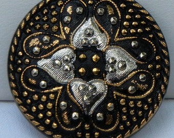 Byzantine Czech Glass Button