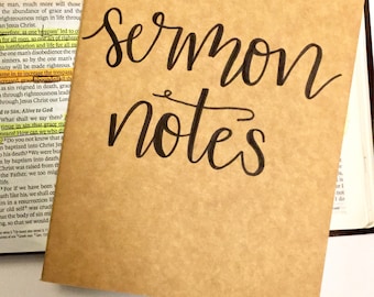 Sermon Notes Journal, Customizable Journal