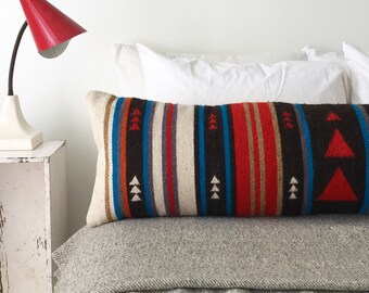 Wool Lumbar Pillow Cover, Lumbar Pillow, Boho Lumbar Pillow, Southwest Lumbar Pillow, Kilim Lumbar Pillow, Bohemian Pillow