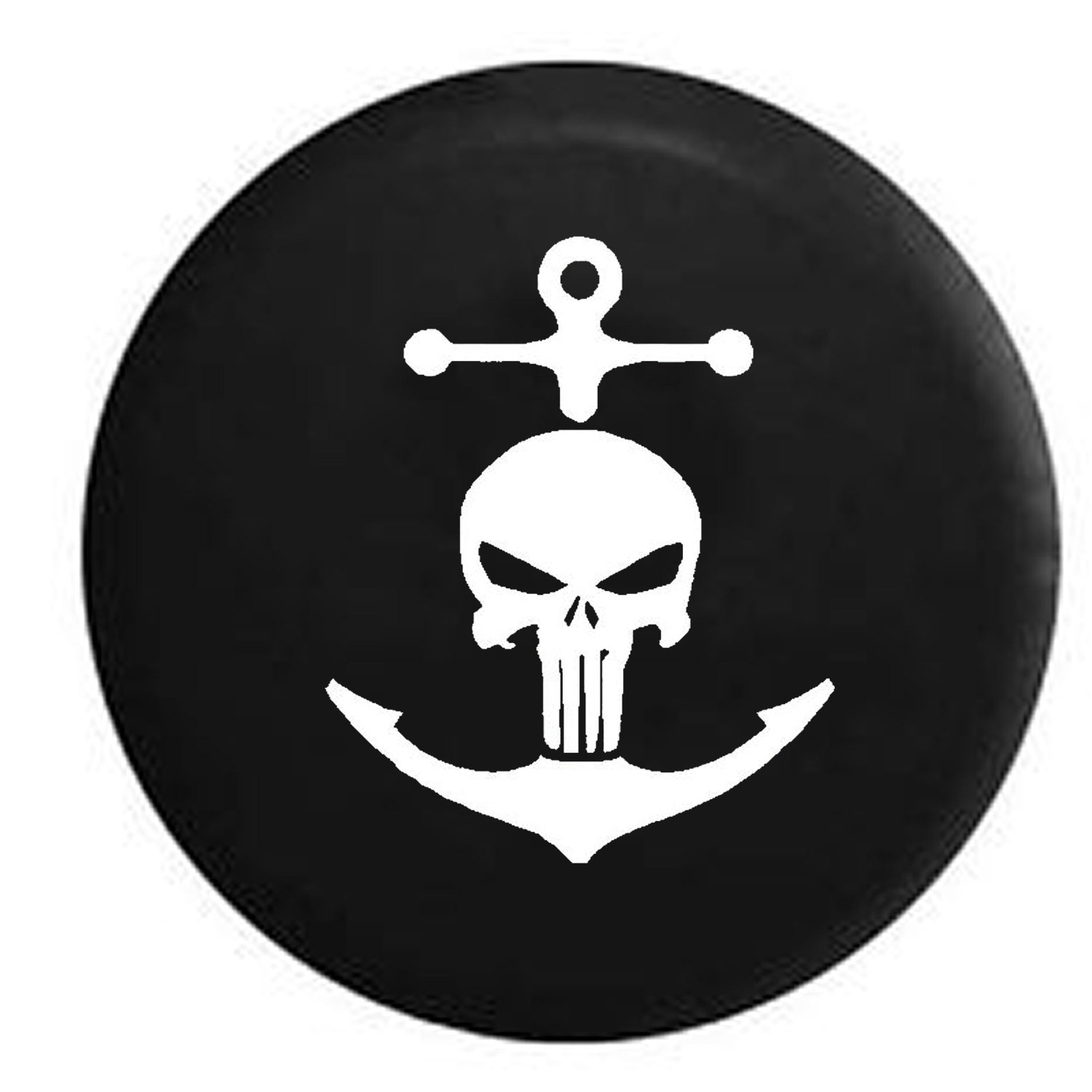 Punisher Skull Navy Military Nautical Anchor Pirate Life Jeep