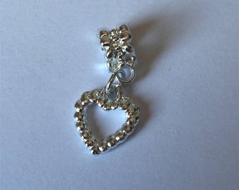 Bail + heart pendant