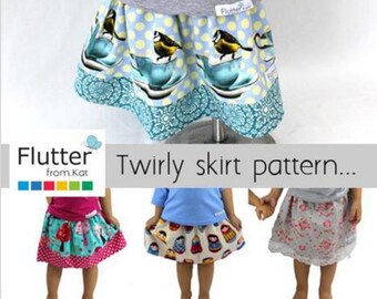Rotary cutter girls skirt pattern