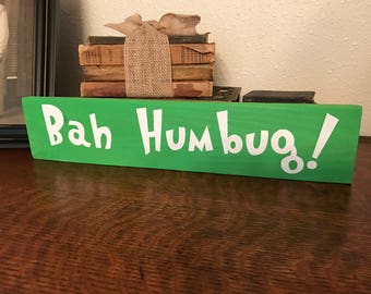Bah Humbug wood pallet sign