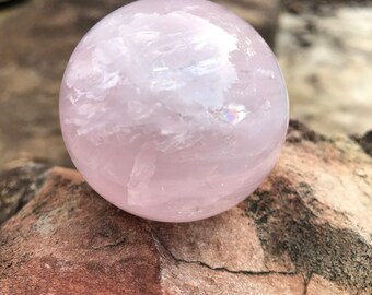 Rose Quartz - Rose Quartz Sphere - Rose Quartz Ball - Heart Chakra - Heart Chakra Stone - Love Stone - Relationship Stone - Rainbows