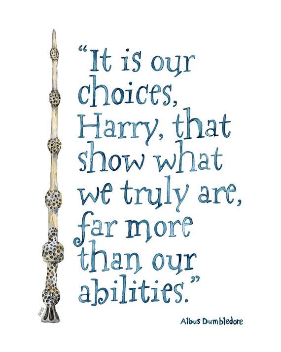 Harry Potter Quote Painting Print from Original Watercolor