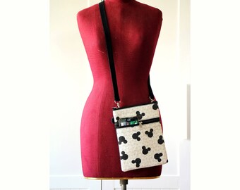 Small cross-body bag, Travel cell phone purse, Smart phone purse, Passport bag, Small travel bag