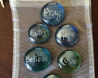 Prayer Stones - Colored Glass Stones