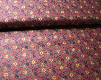 Thimbleberries Quilt Fabric - Old World Comfort - Rust Red Vine Print - By the Yard