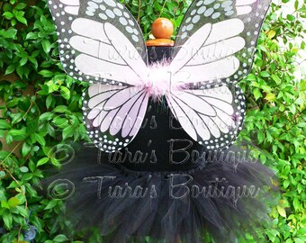 BUTTERFLY WINGS WITH TULL TUTU SKIRT PINK