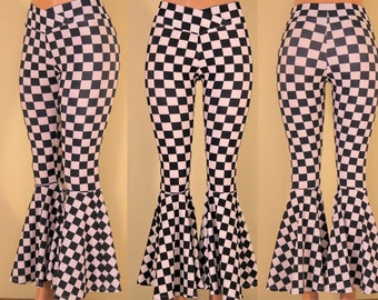 checkered bell bottoms