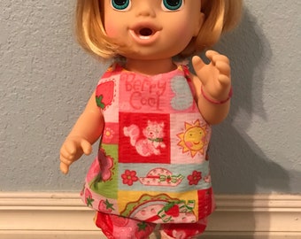 Berry cool sundress & bloomers for Baby Alive or Other 12 inch Doll