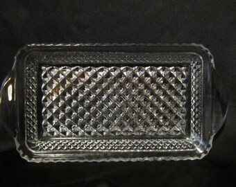 Vintage glass serving tray