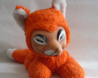 Vintage plush toy "Fox" with rubber face - made in Germany