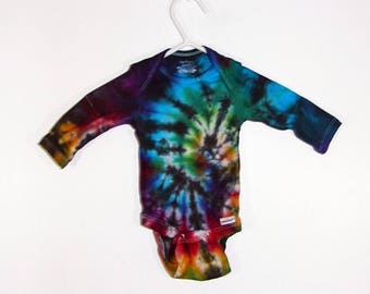 Tie Dye Newborn Long Sleeve Onesie 100% Cotton